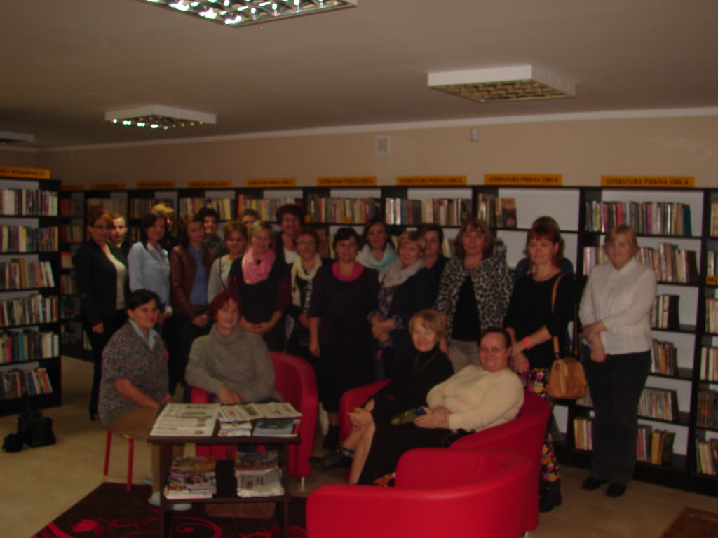 Zdjęcie z wizyty bibliotekarzy z Powiatu Łukowskiego